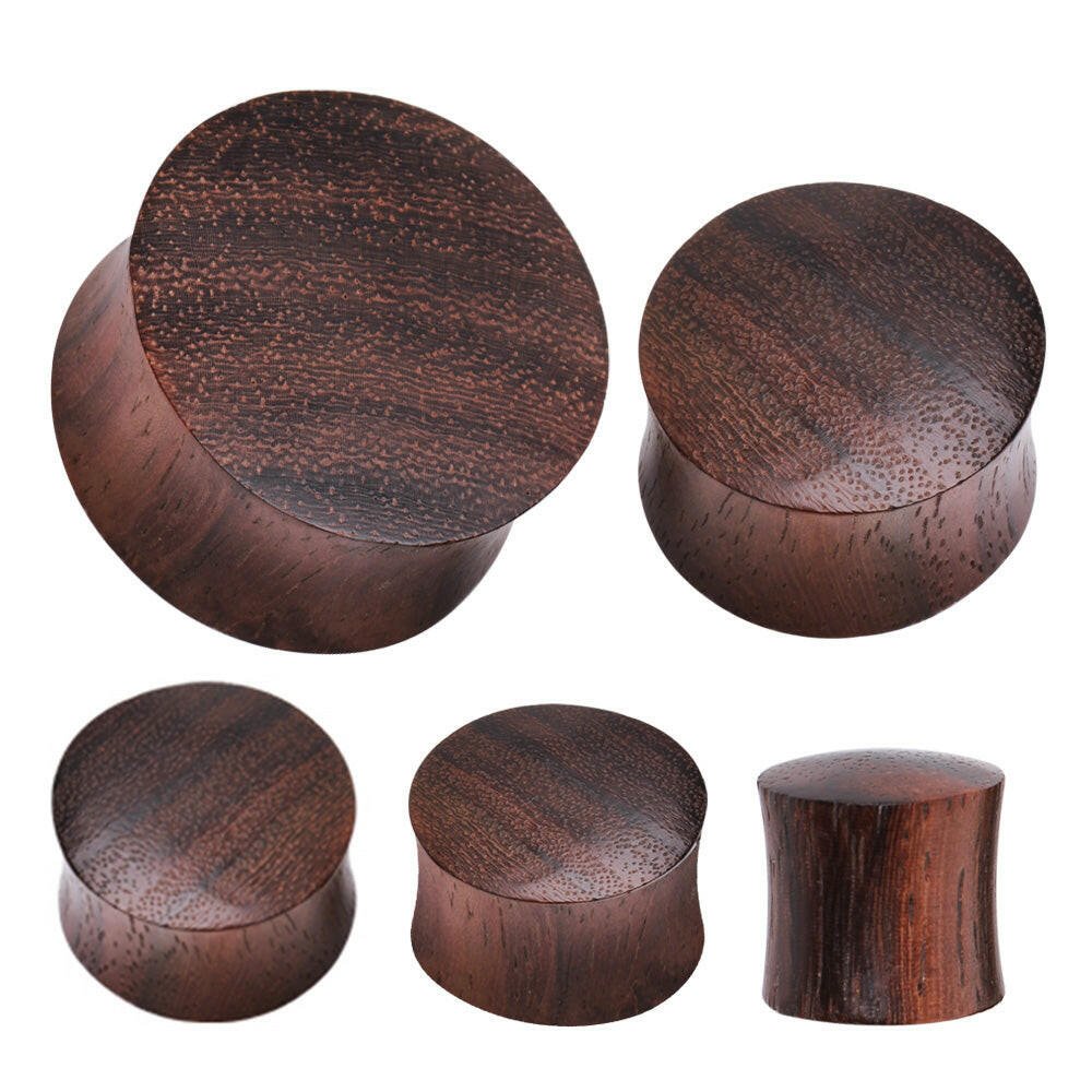 Organic Brown Sono Wood Saddle Plug Plugs Impulse Piercings 4 gauge (5mm)