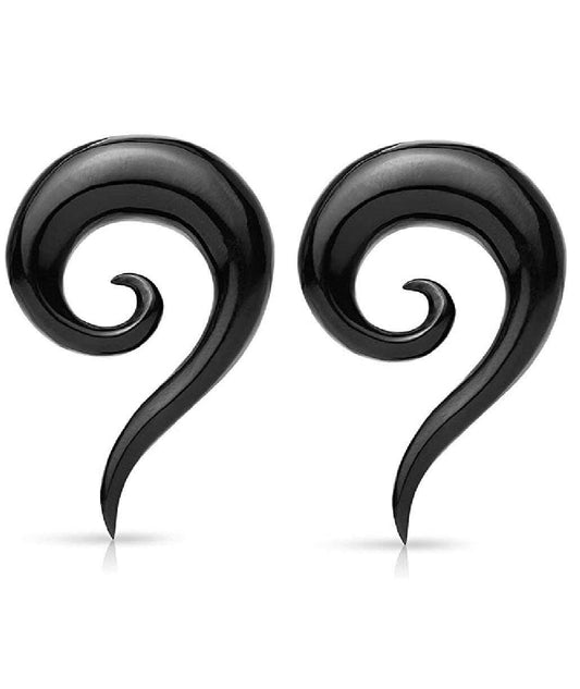 Organic Buffalo Horn Spiral Tail Taper Tapers Impulse Piercings 6GA (4mm)