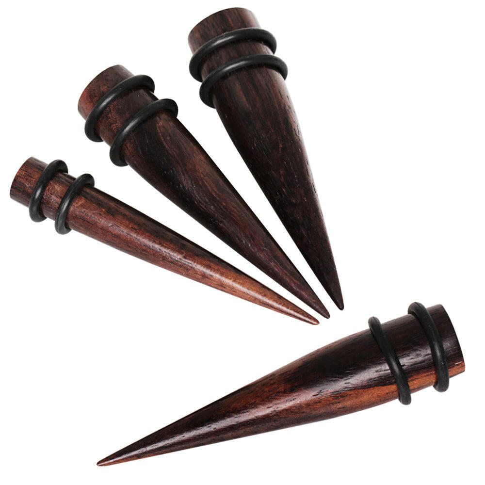 Organic Ebony Wood Taper with O-Ring Tapers Impulse Piercings 2 gauge