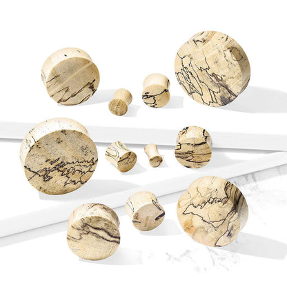 Spalted Tamarind Wood Saddle Plug Plugs Impulse Piercings