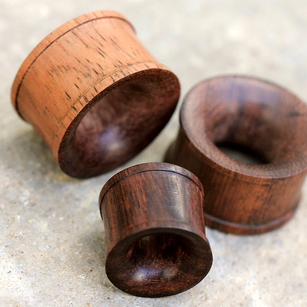 Organic Sono Wood Flesh Tunnel Plug — Sold as Pair