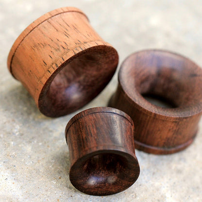 Organic Sono Wood Flesh Tunnel Plug — Sold as Pair