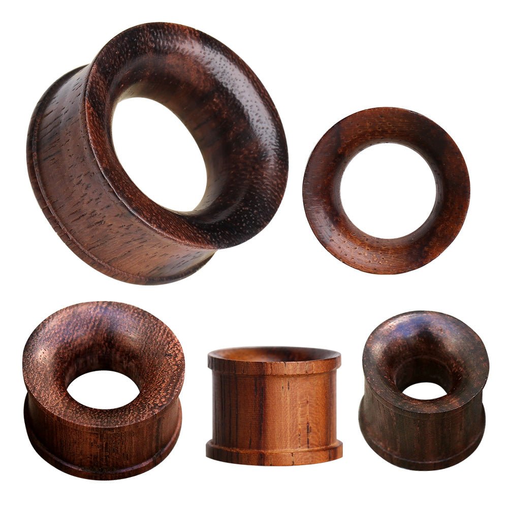 Organic Sono Wood Flesh Tunnel Plug — Sold as Pair
