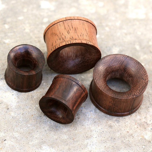 Organic Sono Wood Flesh Tunnel Plug — Sold as Pair
