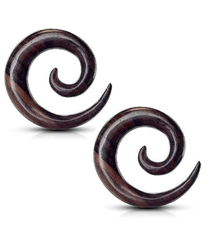 Organic Sono Wood Spiral Taper Tapers Impulse Piercings 8GA (3mm)