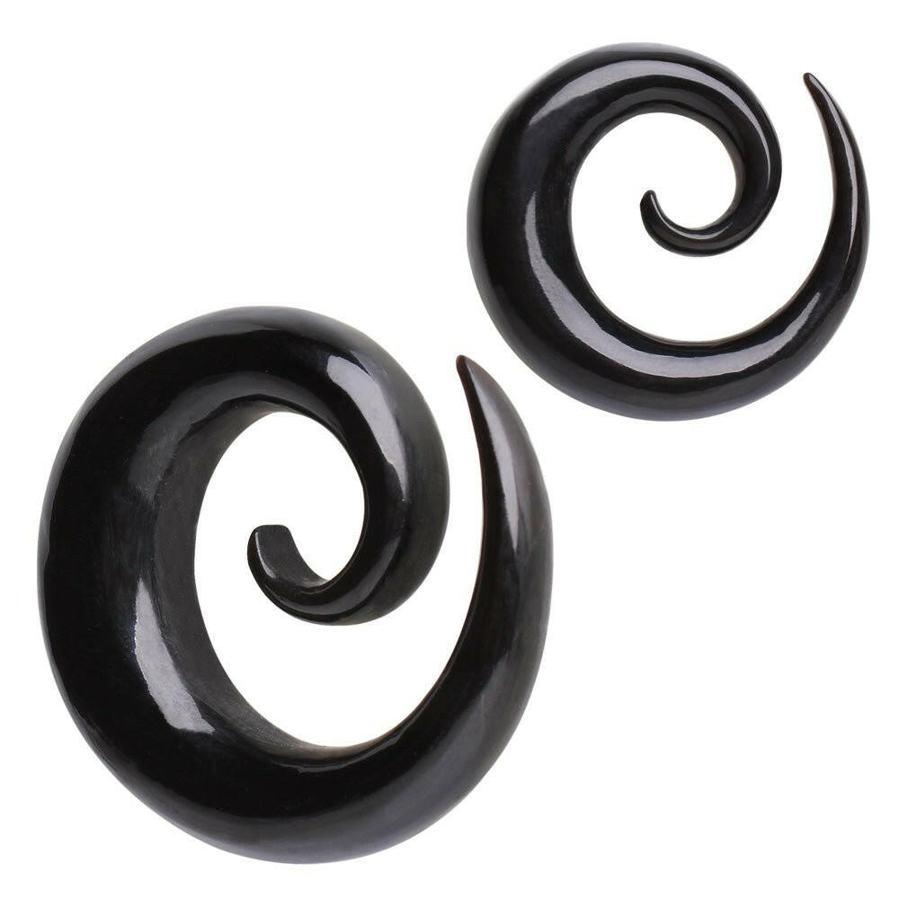 Organic Spiral Buffalo Horn Taper Tapers Impulse Piercings 12 gauge