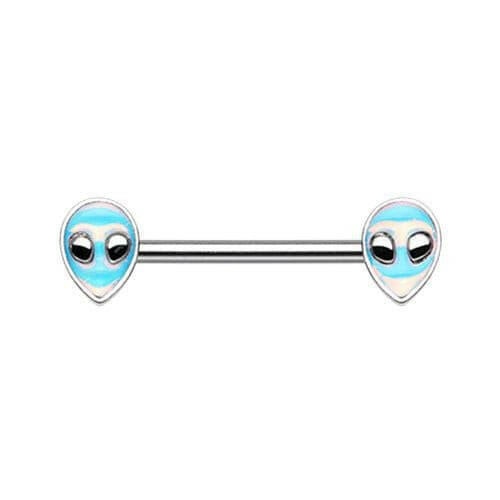 Out of this World Alien Nipple Barbell Ring Nipple Ring Impulse Piercings