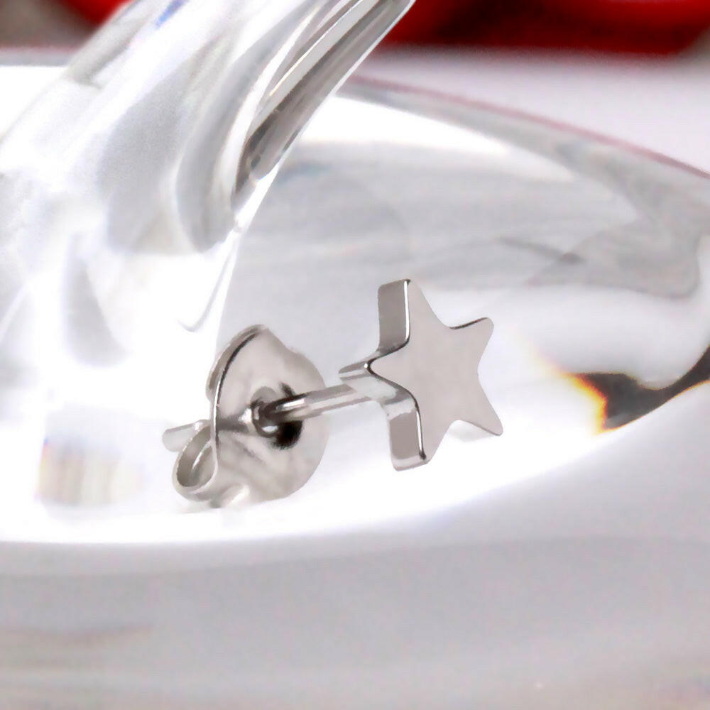 Pair of Stainless Steel Heart Stud Earrings