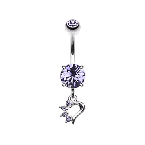 Petite Luster Charm Belly Button Ring Navel Ring Impulse Piercings Tanzanite