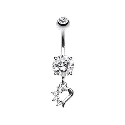 Petite Luster Charm Belly Button Ring Navel Ring Impulse Piercings Clear