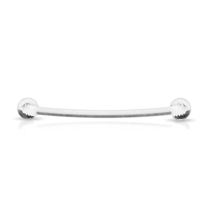 Pregnancy Flexible Belly Retainers with Clear Acrylic Balls Retainer Skin Metals