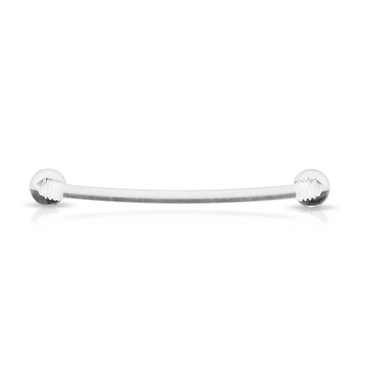 Pregnancy Flexible Belly Retainers with Clear Acrylic Balls Retainer Skin Metals
