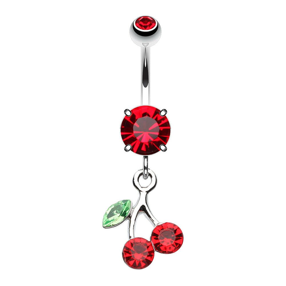 Pretty Please with a Cherry on Top Belly Button Ring Impulse Piercings Red