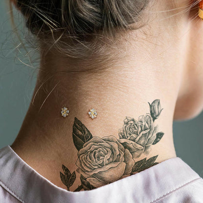 Princess Cut CZ Crossed CZ Square Internally Threaded Dermal Top Dermal Top Impulse Piercings