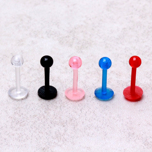 PTFE Bioflex Labret with UV Acrylic Ball - Skin Metals