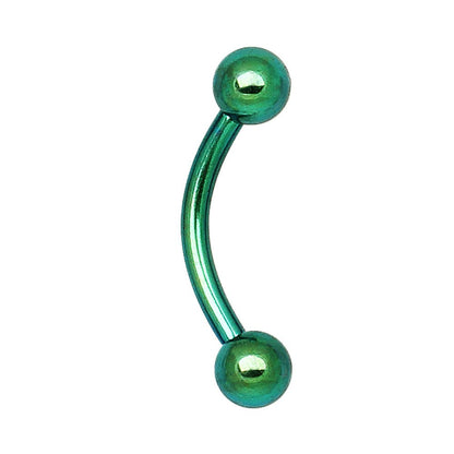 PVD Plated 316L Surgical Steel Curved Barbell Eyebrow Ring
