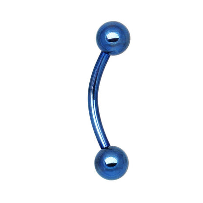 PVD Plated 316L Surgical Steel Curved Barbell Eyebrow Ring