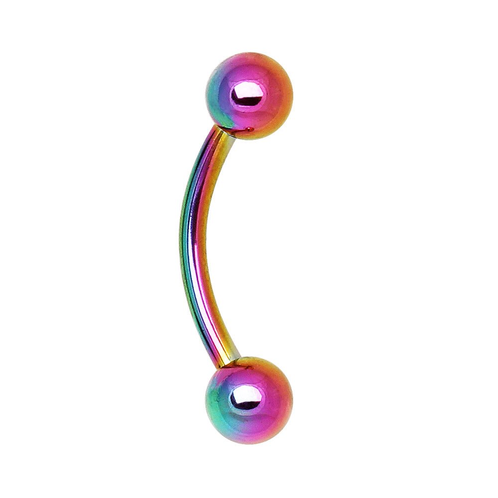 PVD Plated 316L Surgical Steel Curved Barbell Eyebrow Ring