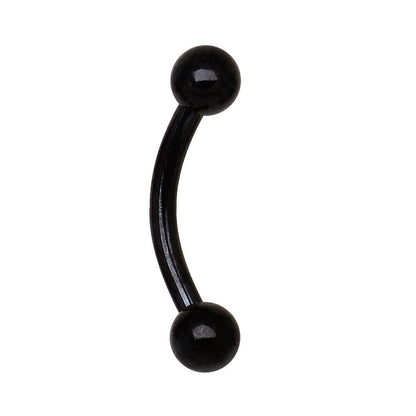 PVD Plated 316L Surgical Steel Curved Barbell Eyebrow Ring