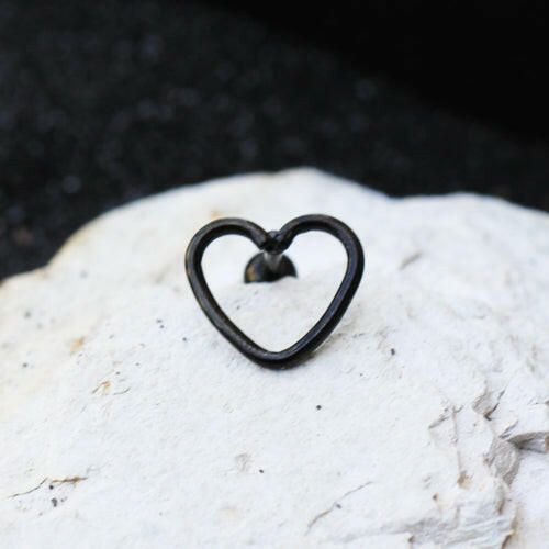 PVD Plated Love Struck Heart Cartilage Earring Cartilage Earring Impulse Piercings