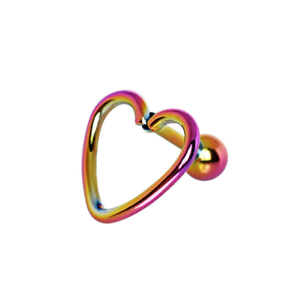 PVD Plated Love Struck Heart Cartilage Earring