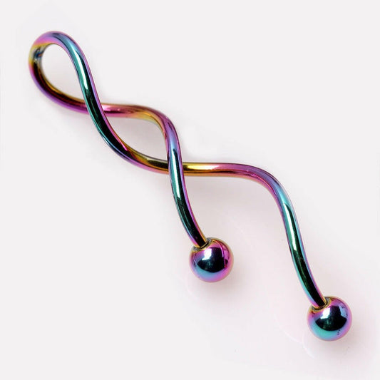 PVD Plated Spiral Navel Ring