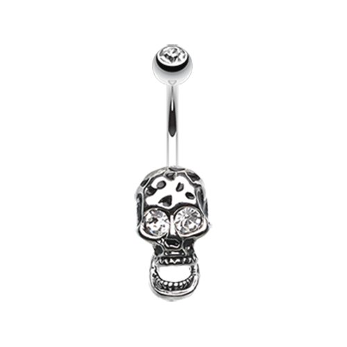 Radtastic Skull Belly Button Ring Navel Ring Impulse Piercings