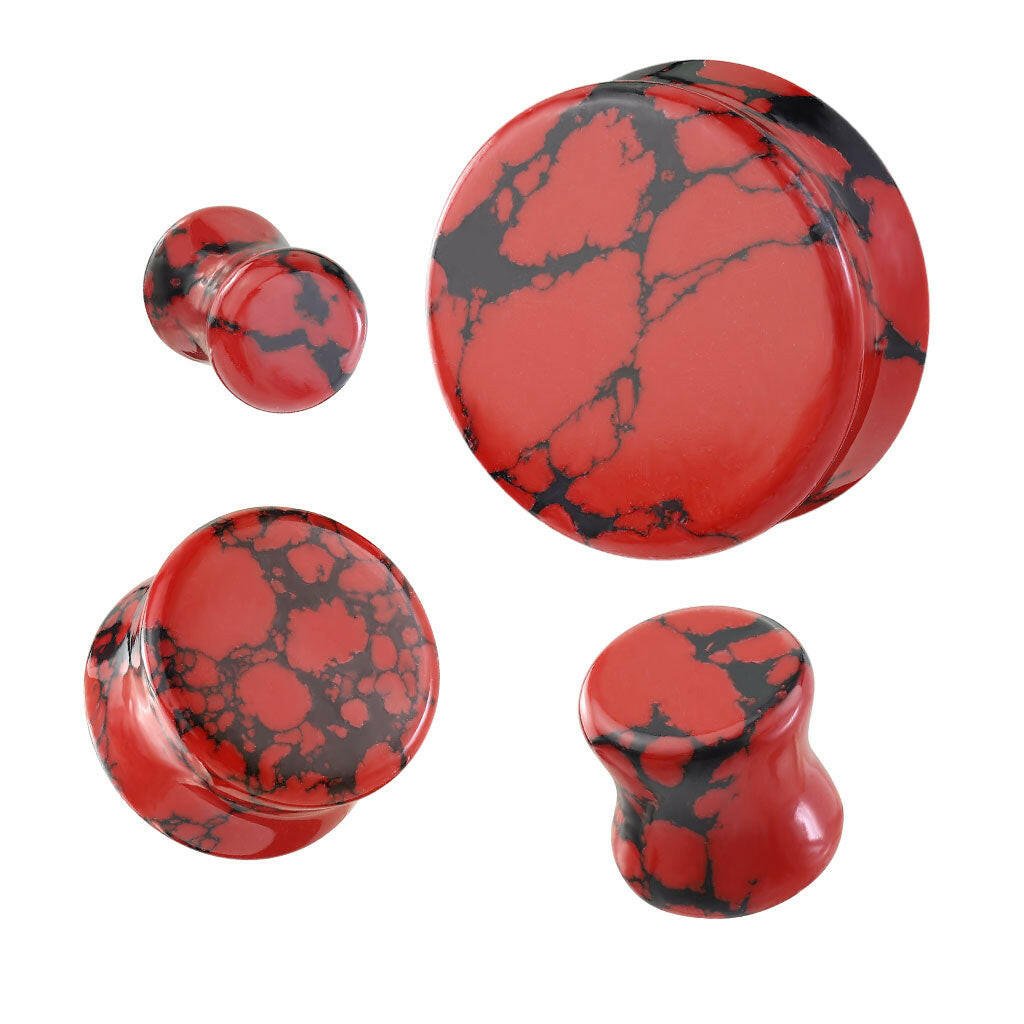 Red Black Turquoise Double Flare Plug Plugs Impulse Piercings