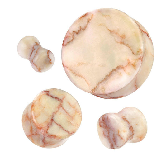 Red Net Jasper Double Flare Stone Plug Plugs Impulse Piercings