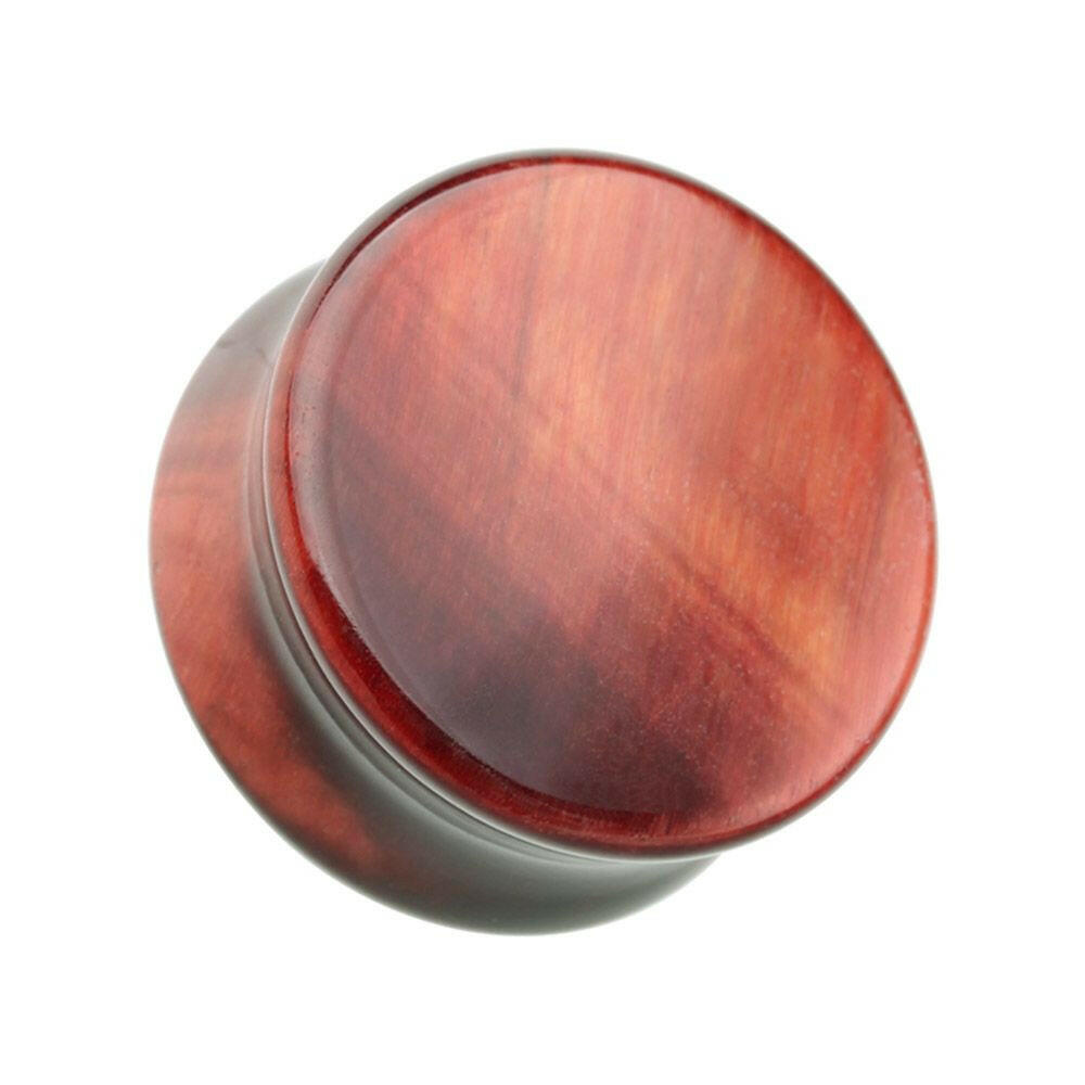 Red Tiger Eye Natural Stone Double Flared Ear Gauge Plug Plugs Impulse Piercings 2 gauge (6.5mm)