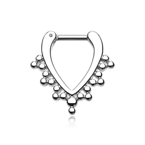 Regent Drape Filigree Septum Clicker Septum Ring Impulse Piercings 16 GA (1.2mm) 1/4" (6mm)