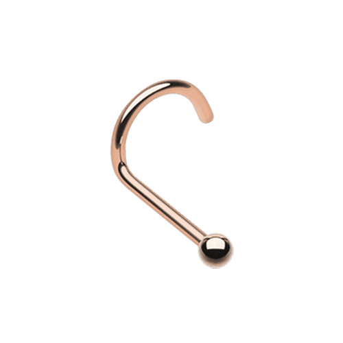 Rose Gold Ball Basic Nose Screw Ring Nose Ring Impulse Piercings