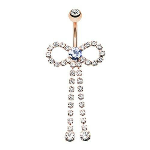 Rose Gold Bow Down to the Bow Belly Button Ring Navel Ring Impulse Piercings