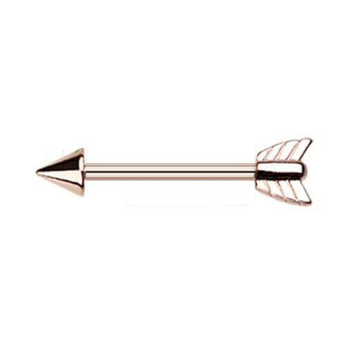 Rose Gold Katniss Bow Arrow Nipple Barbell Ring Nipple Ring Impulse Piercings