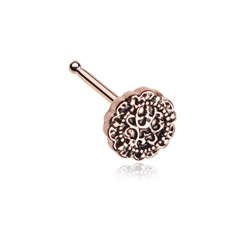 Rose Gold Mandela Filigree Icon Nose Stud Ring Nose Ring Impulse Piercings