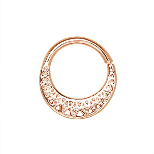 Rose Gold Plated Annealed Tribal Septum Ring