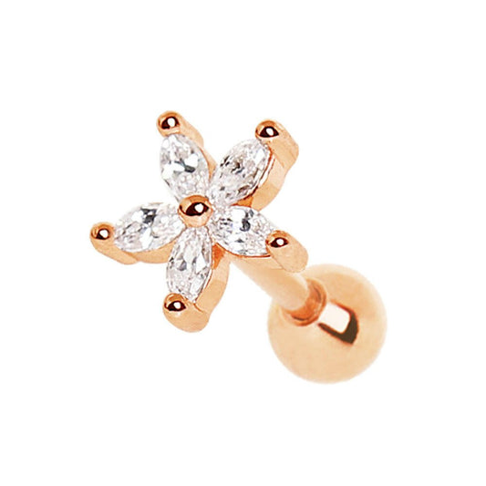 Rose Gold Plated Dainty Flower Cartilage Earring Cartilage Impulse Piercings