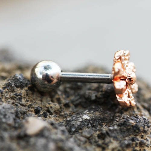 Rose Gold Plated Daisy Flower Cartilage Earring Cartilage Earring Impulse Piercings