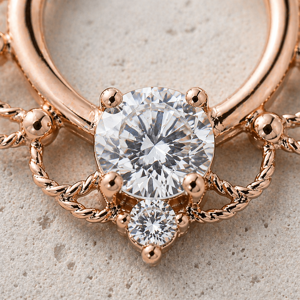 Rose Gold Plated Stainless Steel Made For Royalty Ornate Septum Clicker - Skin Metals