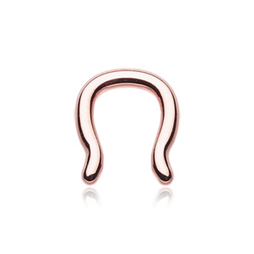 Rose Gold PVD Steel Septum Ring Septum Ring Impulse Piercings 16 GA (1.2mm)