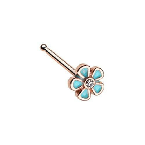 Rose Gold Springtime Flower Nose Stud Ring Nose Ring Impulse Piercings Default Title