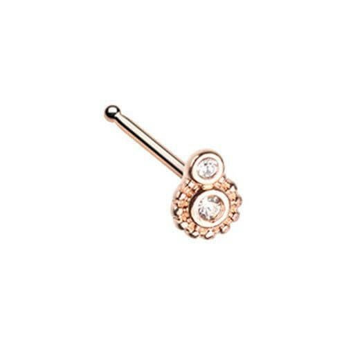 Rose Gold Steampunk Gear Nose Stud Ring Nose Ring Impulse Piercings Default Title