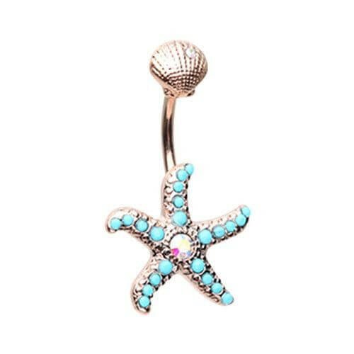 Rose Gold Under the Sea Belly Button Ring Navel Ring Impulse Piercings