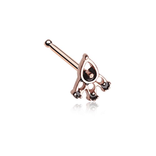 Rose Gold Victoria Trident Icon Nose Stud Ring Nose Ring Impulse Piercings