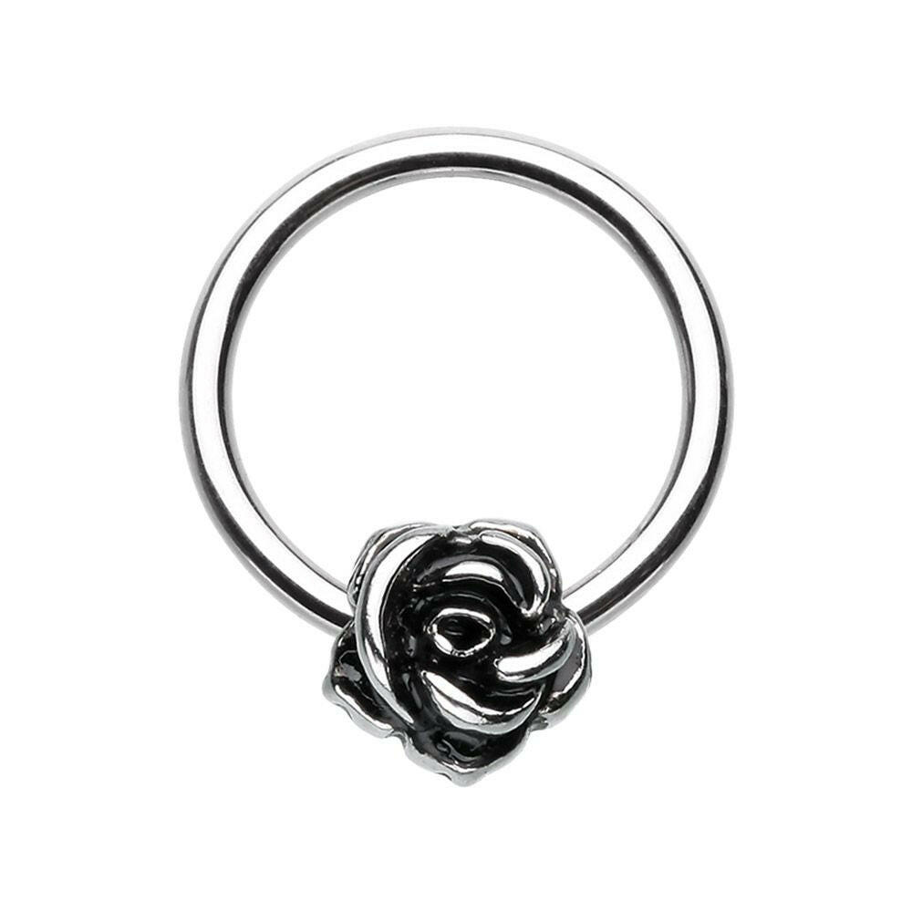 Rose Petal Steel Captive Bead Ring Captive Bead Impulse Piercings 5/16" (8mm)