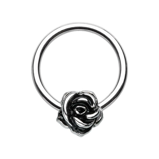 Rose Petal Steel Captive Bead Ring Captive Bead Impulse Piercings 5/16" (8mm)