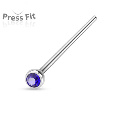Fishtail 316L Surgical Steel w/ Press Fit Autoclavable Nose Stud Nose Ring Skin Metals