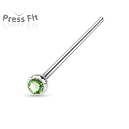 Fishtail 316L Surgical Steel w/ Press Fit Autoclavable Nose Stud Nose Ring Skin Metals