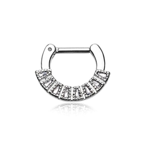 Sabre Arc Septum Clicker Septum Ring Impulse Piercings 16 GA (1.2mm) 1/4" (6mm)