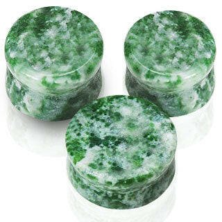 Semi Precious Stone Amazonite Solid Saddle Fit Plugs Plugs Impulse Piercings